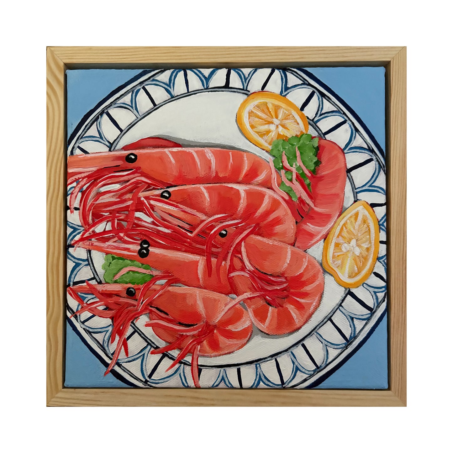 Prawns on a plate