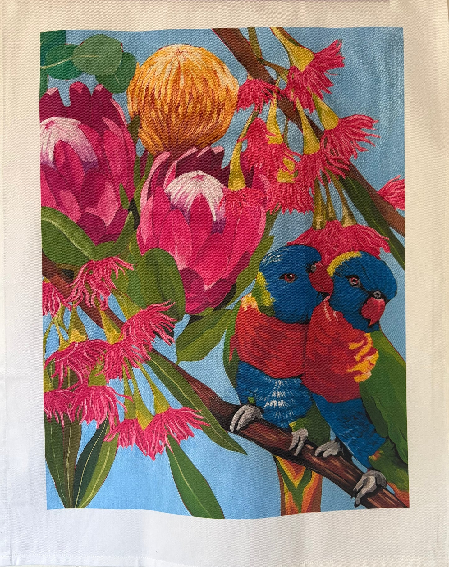 Lovebirds tea towels