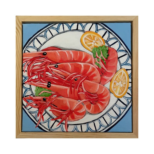 Prawns on a plate